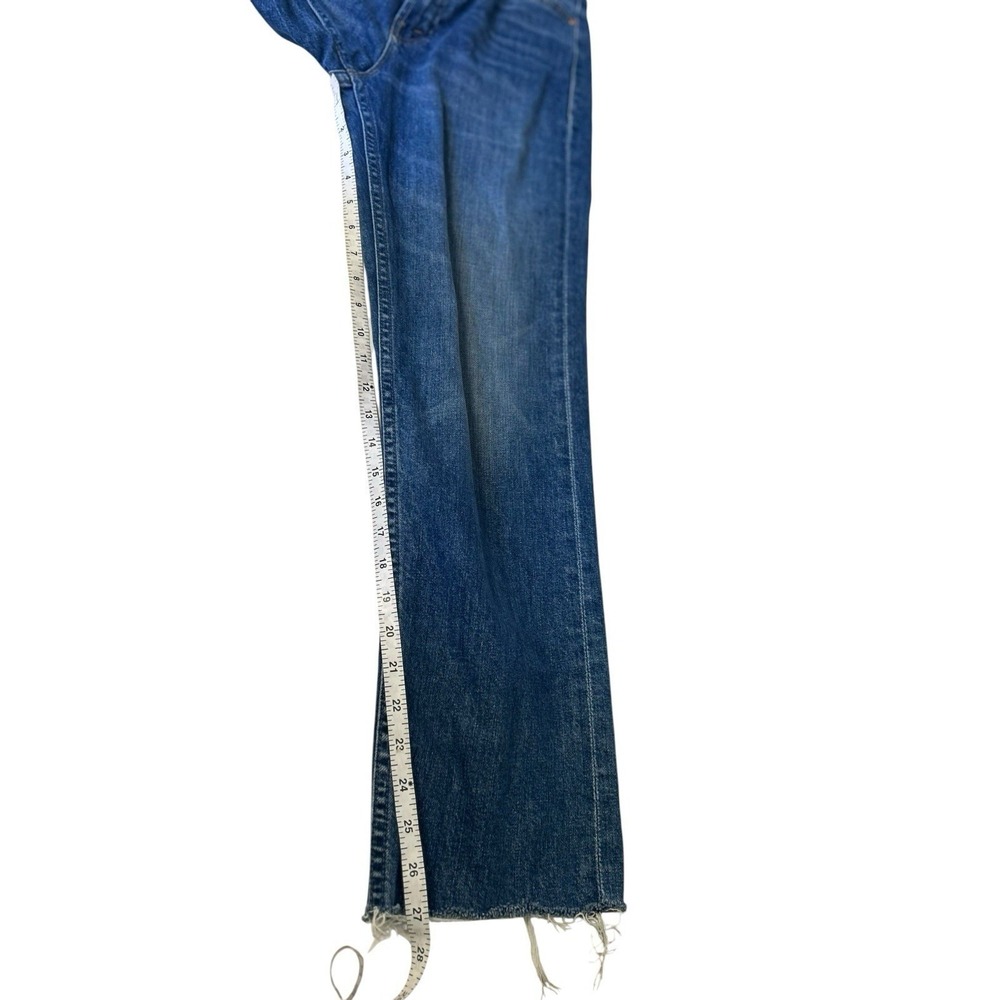 MOTHER Superior Jeans High Waisted Raw Fray Hem Study Hover 25 X 27 - Picture 7 of 15